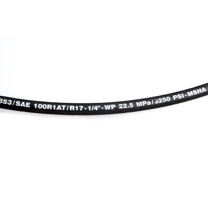 Sale of hydraulic hoses ID: 1/4" Max. Pressure: 225 Bar (3250 psi) Buy by length.