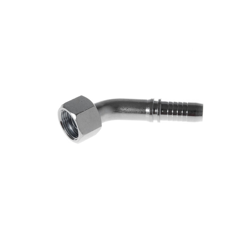 Comprar racor codo 45º hembra loca, cuerda 1-3/16" - 14 OFS, manguera de 3/4"