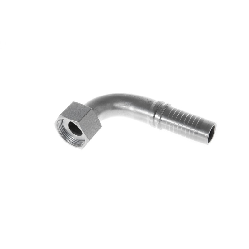 Comprar racor codo 90º hembra loca, cuerda 1-7/16" - 12 OFS, manguera de 1"