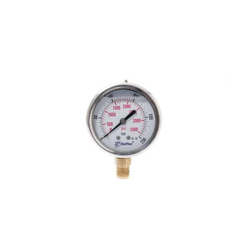 Comprar manómetro 0 -700 BAR, esfera de 63mm (2.5"), conector 1/4"