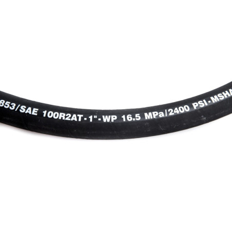 Sale of hydraulic hoses ID: 1" Max. Pressure: 165 Bar (2400 psi) Buy by length