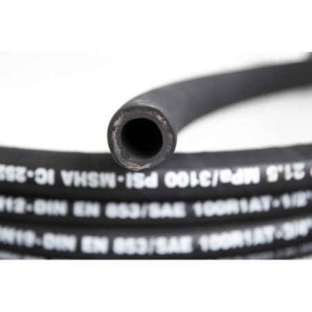 Sale of hydraulic hoses ID: 1" Max. Pressure: 165 Bar (2400 psi) Buy by length