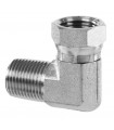 Codo 90º BSP Hembra 1/2" X BSP Macho 1/2" GAS (BSP). P.T. 250 bar