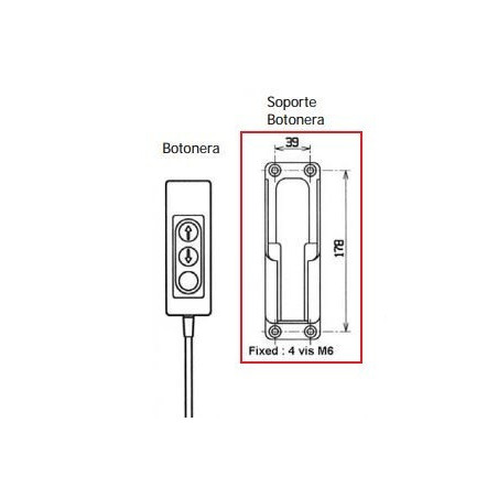 Soporte para botonera 