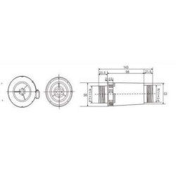 Relief valve 1/2" BSP (GAS) 70 - 210 bar