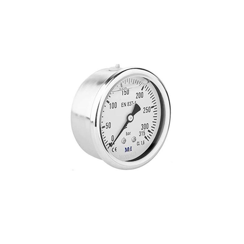 Pressure gauges with Glycerin Connection 1/4" BSP 0 - 700 BAR 63mm face 