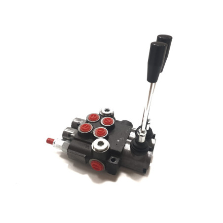 Compact monoblock directional control valve, 2 spools, 45 l/min, up to 210 bar.
