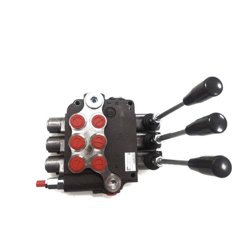 Compact monoblock directional control valve, 3 spools, 45 l/min, up to 250 bar.