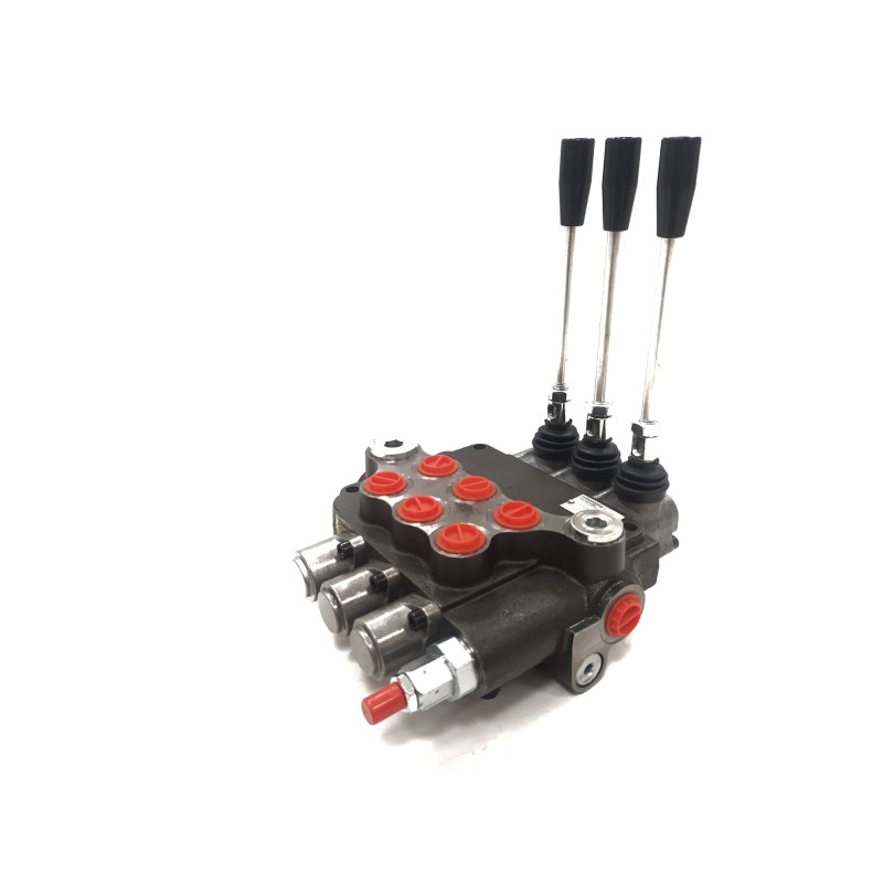 Compact monoblock directional control valve, 3 spools, 45 l/min, up to 250 bar.