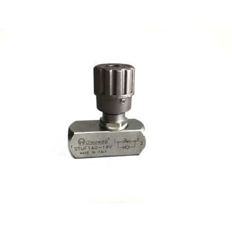 Válvula reguladora de caudal unidireccional de 1/4" BSP