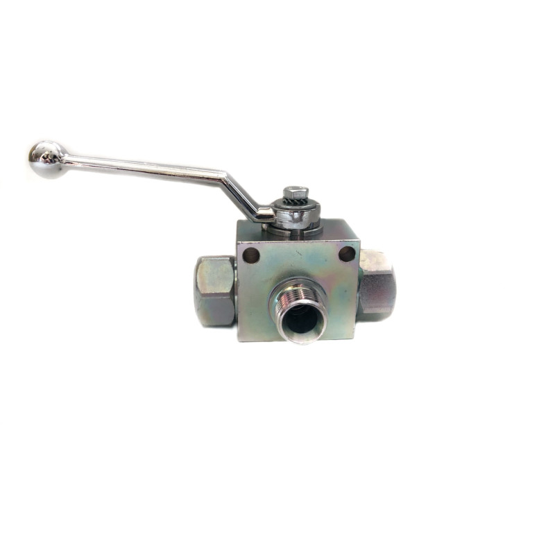 Válvula de 3 vías en L, de 1/2" BSP