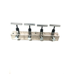 Hydraulic Manifold 4 Adjustable Outlets, Max Pressure 700 Bar
