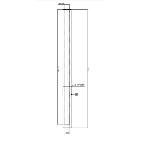 Mecanizado Taladro Pasante Ø58 y Taladro Ø65 mm x 1573 mm.