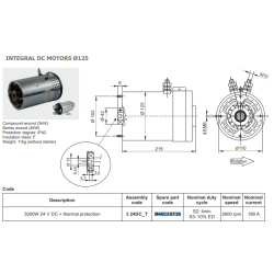 Moto-Bomba Hidráulica de Alta Presión, 2200 W 24VDC- 4 L/min @ 200 bar