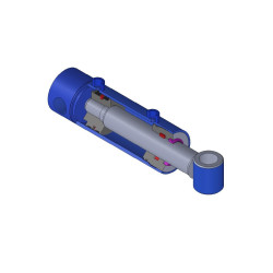 Hydraulic cylinder O.D. 25-40-700 with 50 mm spacer sleeve