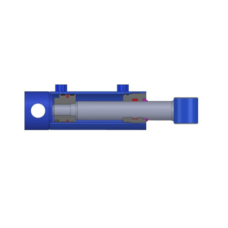Hydraulic cylinder O.D. 25-40-700 with 50 mm spacer sleeve