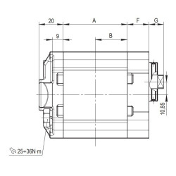 Bomba Hidraulica, 2,4 L/min (1,6 cc/rev) 250 Bar, Eje Cónico 1:8, Puertos GAS (BSP)