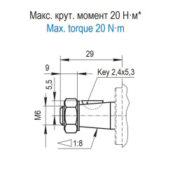 Bomba Hidráulica 3,15 L/min (2,1 cc/rev) Eje Cónico 1:8,Puertos - GAS (BSP)