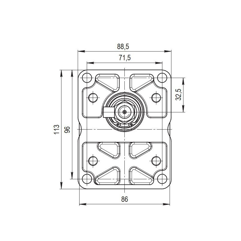 Bomba Hidráulica 15 L/min (10 cc/rev), 250bar, Eje Recto Ø15,87 mm SAE A , Puertos - GAS (BSP)