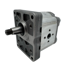 Bomba Hidráulica 15 L/min (10 cc/rev) 250 bar, Eje Cónico 1:8, Puertos Bridados en Cruz