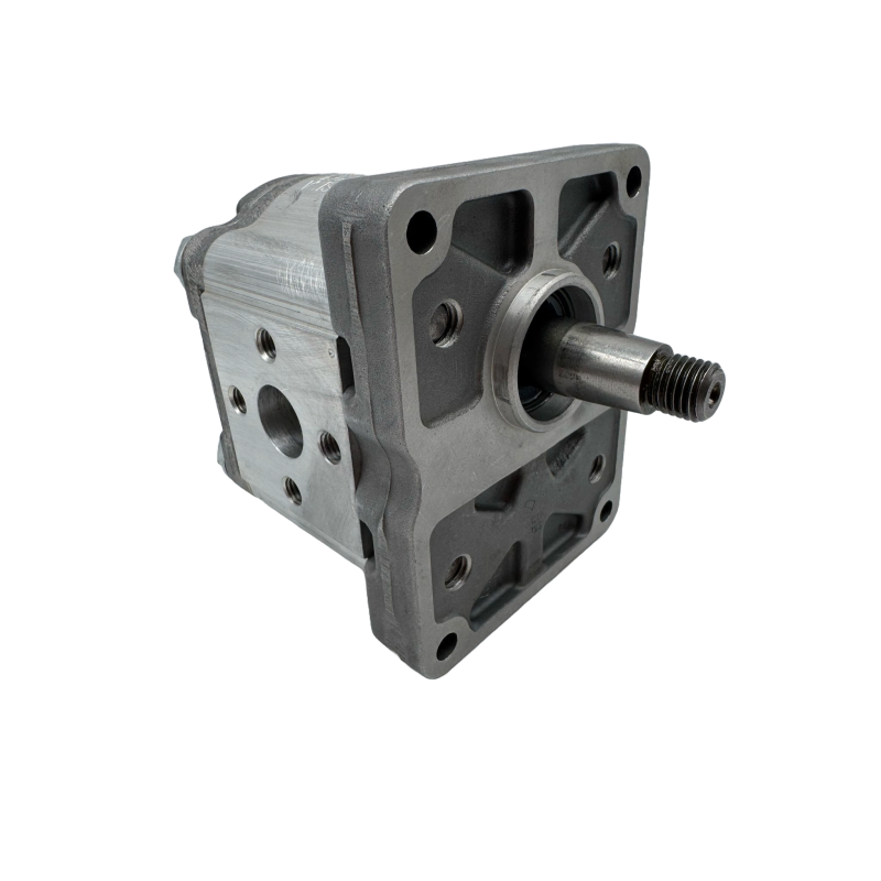 Bomba Hidráulica 15 L/min (10 cc/rev) 250 bar, Eje Cónico 1:8, Puertos Bridados en Cruz