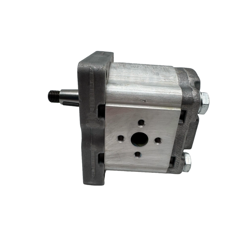 Bomba Hidráulica 15 L/min (10 cc/rev) 250 bar, Eje Cónico 1:8, Puertos Bridados en Cruz