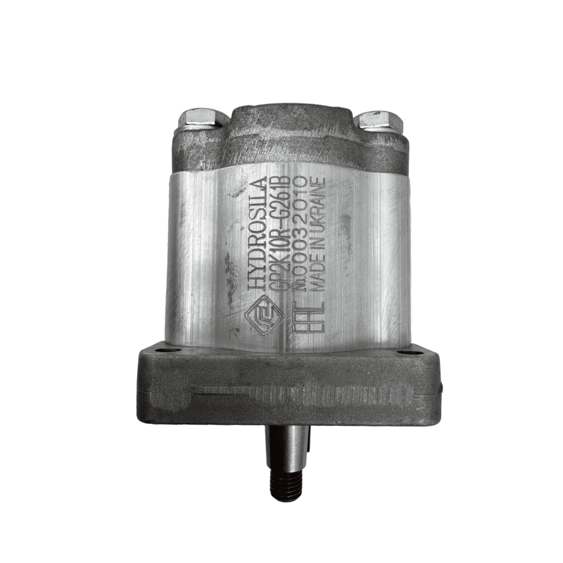 Bomba Hidráulica 15 L/min (10 cc/rev) 250 bar, Eje Cónico 1:8, Puertos Bridados en Cruz