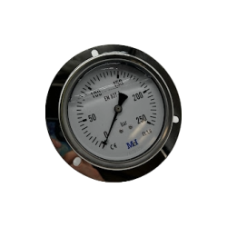 Comprar Manómetro Ø100 mm con glicerina, conexión vertical de  1/2" GAS, 0-600 bar