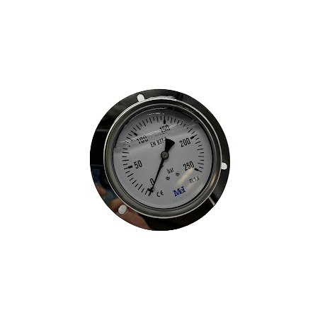 Comprar Manómetro Ø100 mm con glicerina, conexión vertical de  1/2" GAS, 0-600 bar