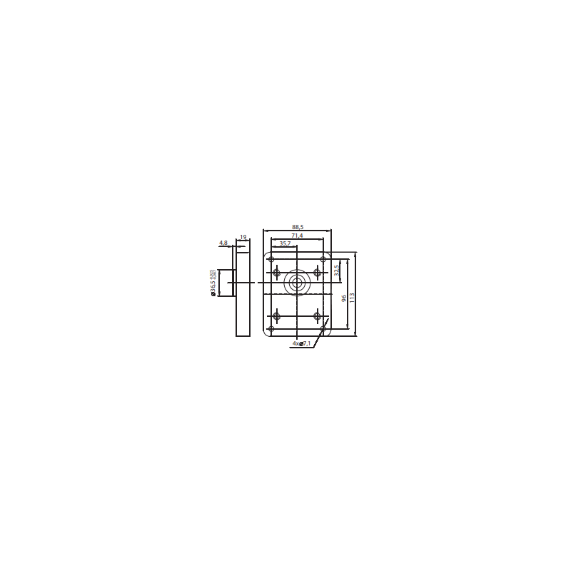 Hydraulic Pump 30 L/min, 250 bar, Shaft Tapered 1:8, European Flange Ports