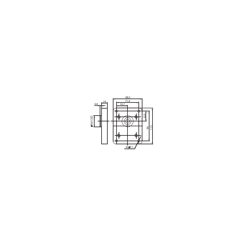 Hydraulic Pump 30 L/min (20 cc/rev) 250 bar, Shaft Straight SAE, European Flange Ports
