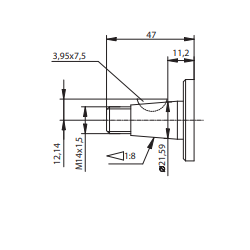 Bomba Hidráulica 24 L/min (16 cc/rev), 250 bar, Eje conico 1.8, Puertos Brida de montaje europeo