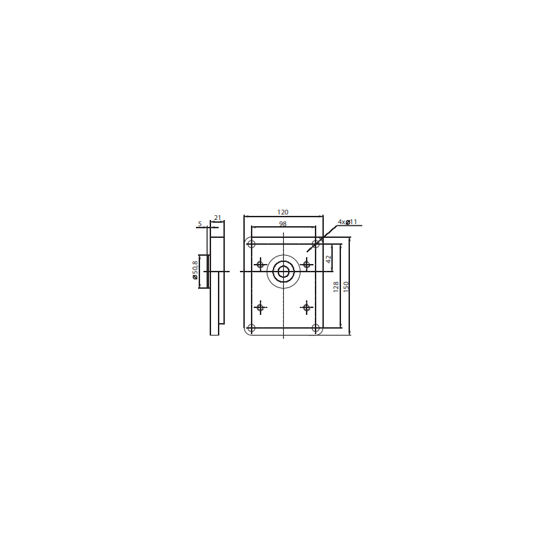 Bomba Hidráulica 24 L/min (16 cc/rev), 250 bar, Eje conico 1.8, Puertos Brida de montaje europeo