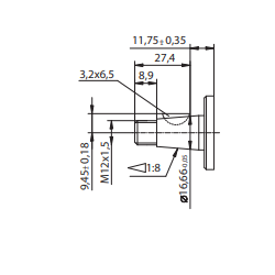 Bomba Hidráulica 24 L/min (16 cc/rev), 250bar, Eje Cónico 1:8, Puertos Métricos, Brida Europea