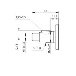 Hydraulic Pump 48 L/min (32 cc/rev), 250bar, Tapered Shaft 1:8, G-Thread Ports
