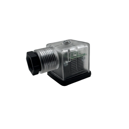 Conector transparente con LED 10-50V Rojo.