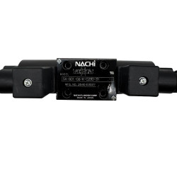 Electroválvula marca NACHI modelo SA-G01-C6-K-C230-31, Centro A, B y T conectados, P cerrado