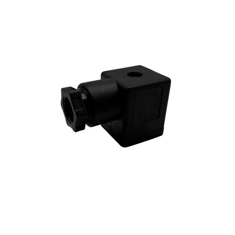 Conector Marca NACHI Modelo EA41-A-CD-EU - DIN 43650 tipo A de 3 pines sin LED para voltaje de DC12V. DC24V, AC110V, AC220V