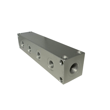Hydraulic Manifold 3 ways 1/4" x 2 ways 3/8"